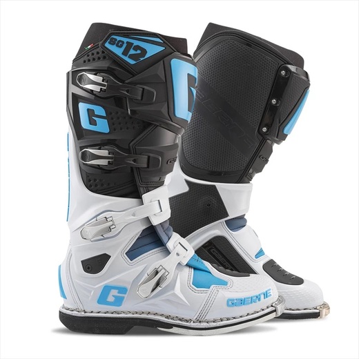 Мотоботы Gaerne SG-12 Black/White/Carolina Blue LE, 46 pitbikemarket.ru